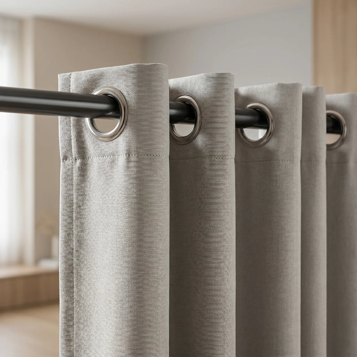 Blackout Curtains Light Grey — Multi-Function