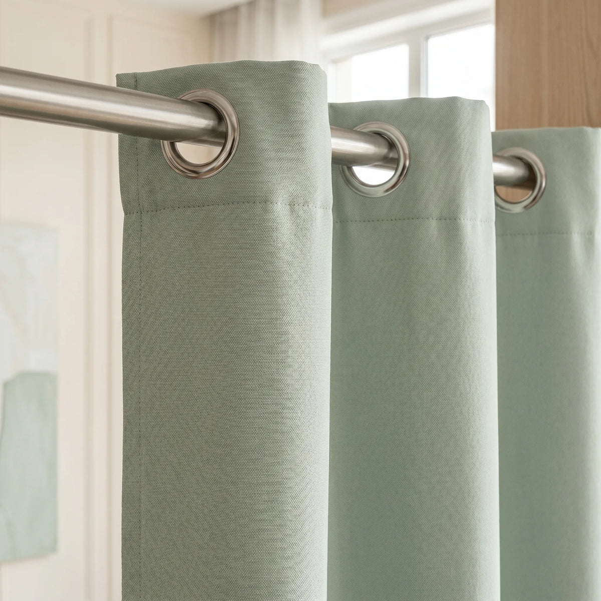 Blackout Curtains Mint Green — Multi-Function