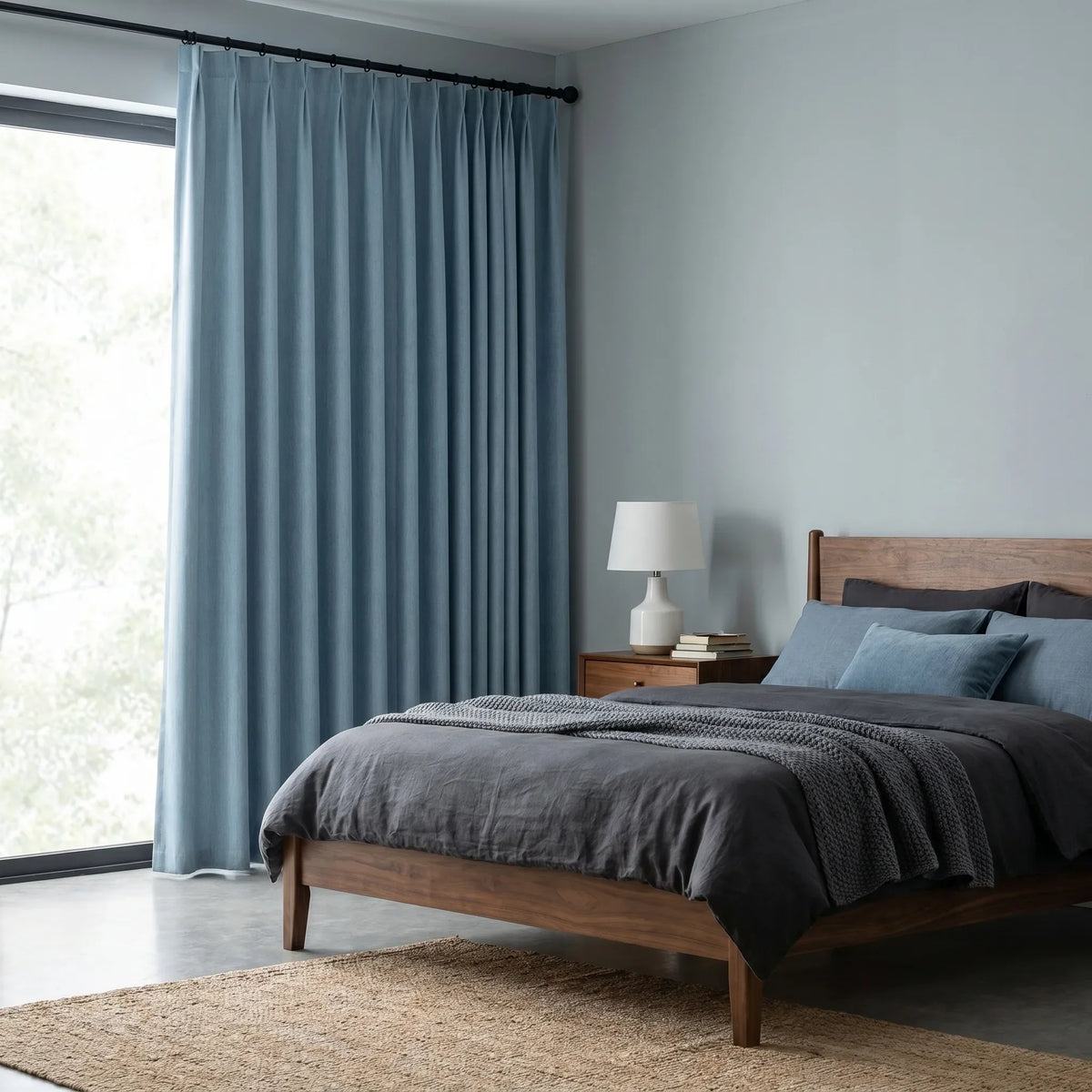 Room Darkening Curtains Pastel Blue