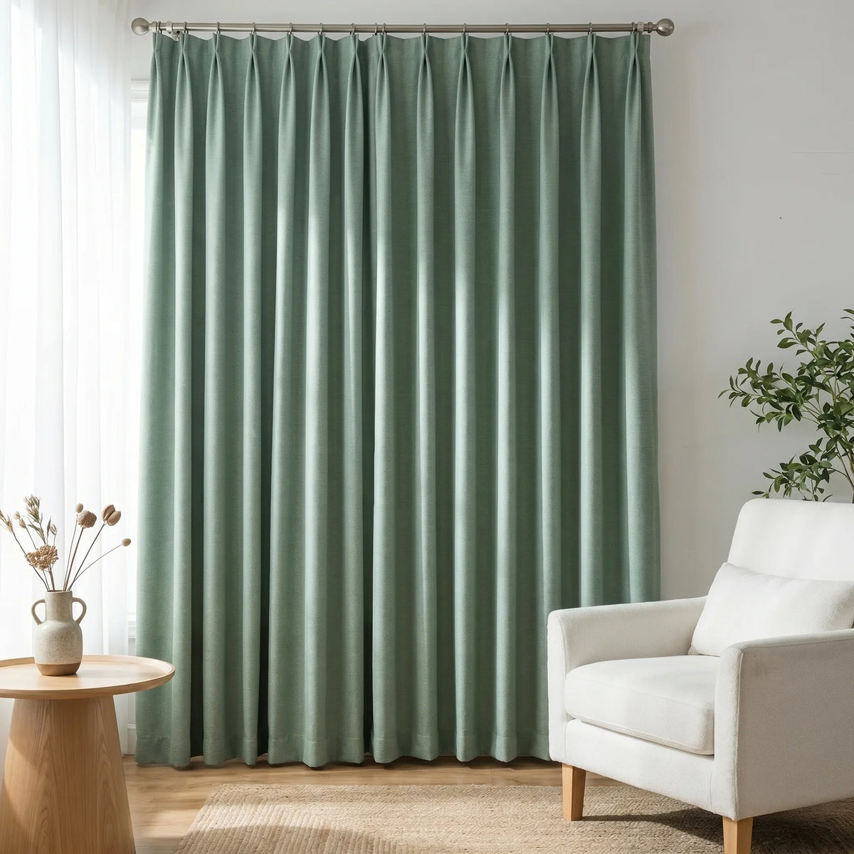 Blackout Curtains Pastel Green