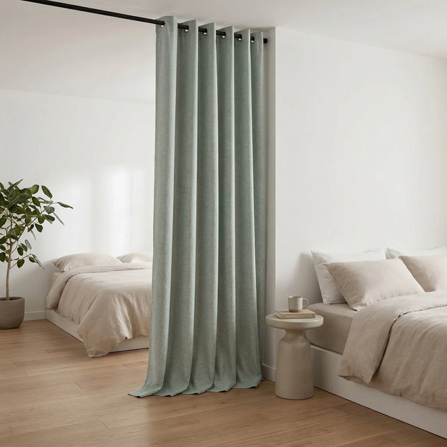 Blackout Curtains Sage Green — Wide Panels