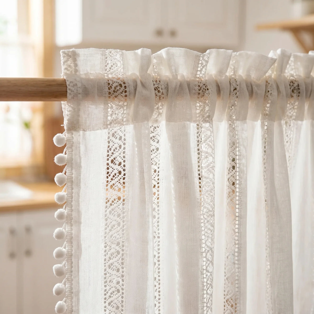 Macramé Café Curtain Ecru