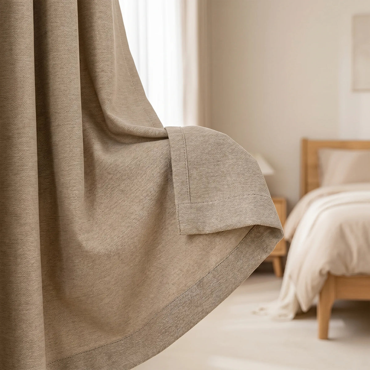 Sheer Curtain Heathered Beige
