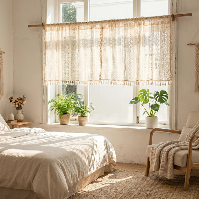 Macramé Curtain Beige