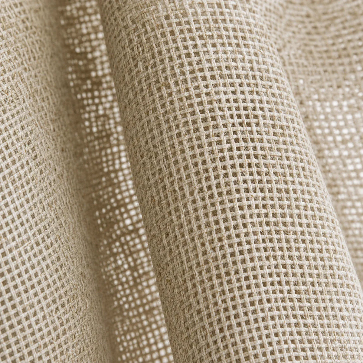 Sheer Voile Curtain Beige — Semi-Transparent