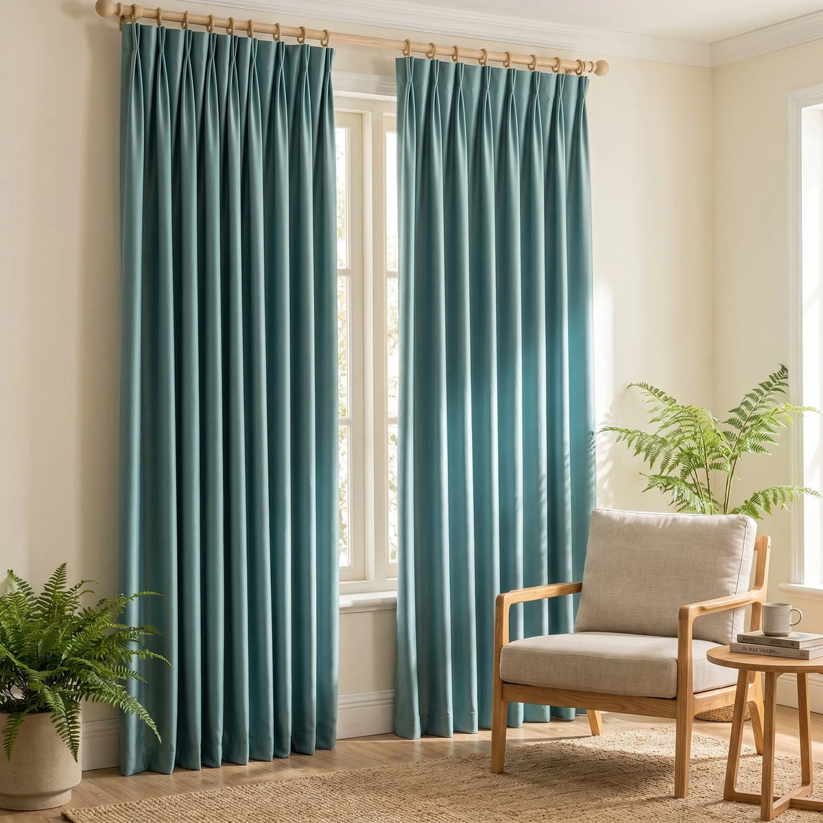 Room Darkening Curtains Teal Blue