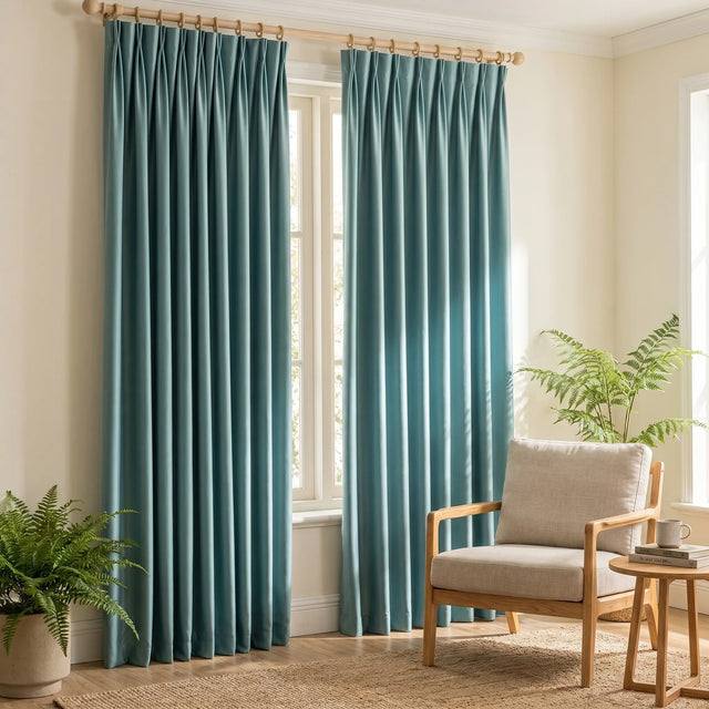 Room Darkening Curtains Teal Blue