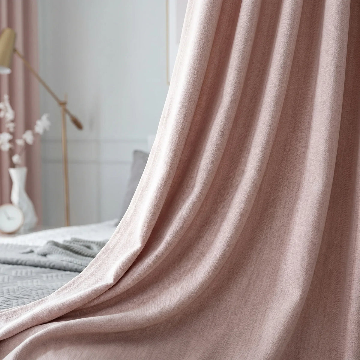 Room Darkening Curtains Powder Pink