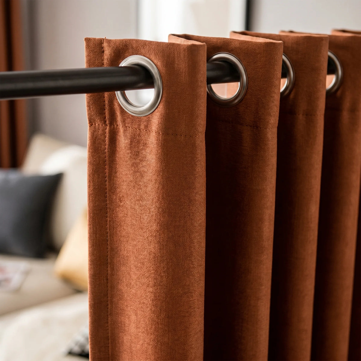 Room Darkening Curtains Terracotta