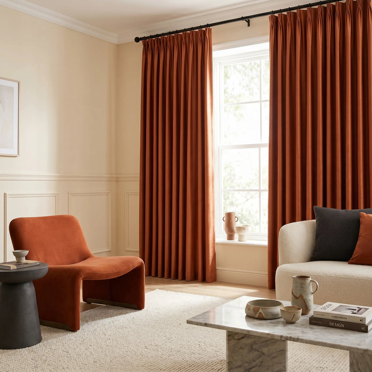 Room Darkening Curtains Terracotta
