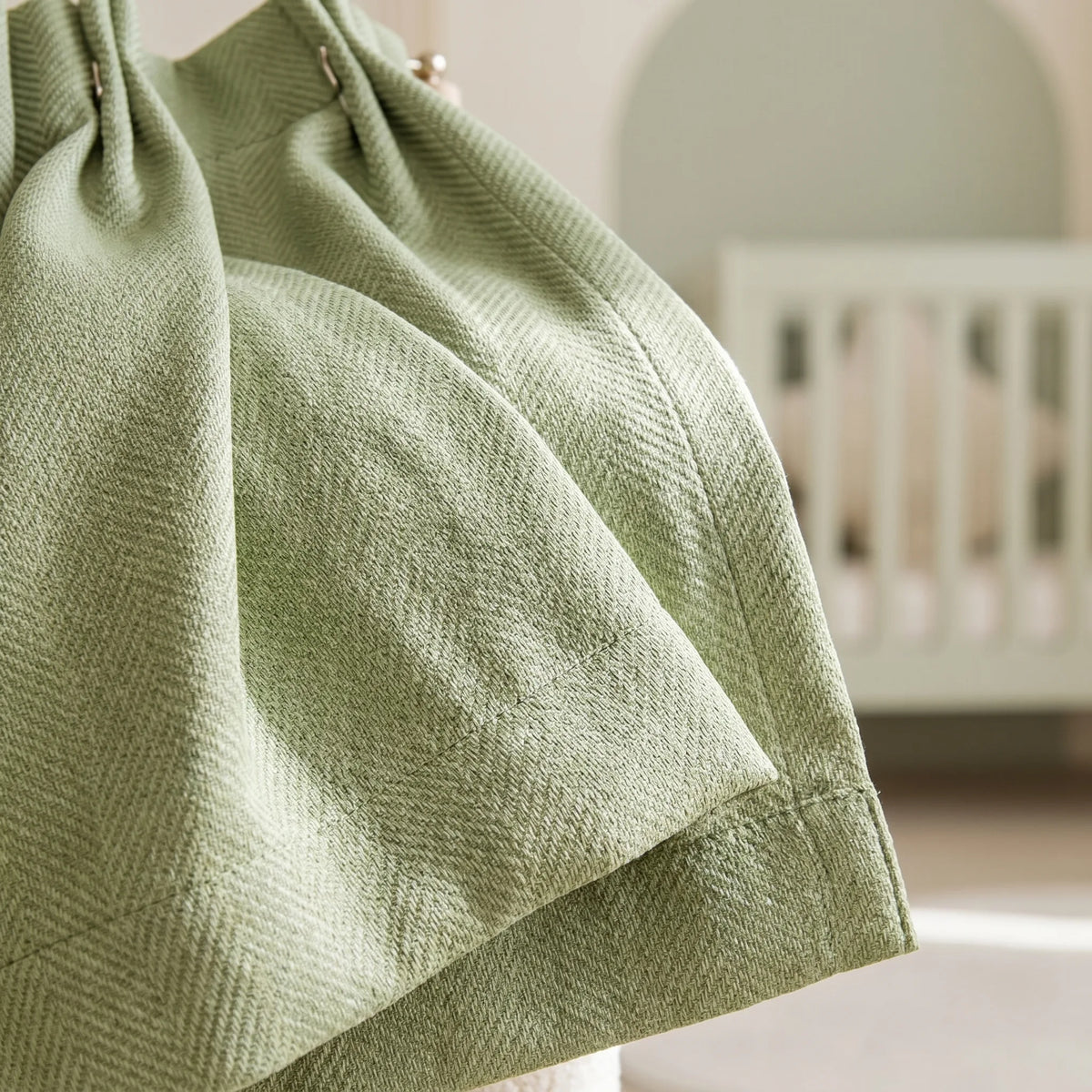 Room Darkening Curtains Sage Green Chevron
