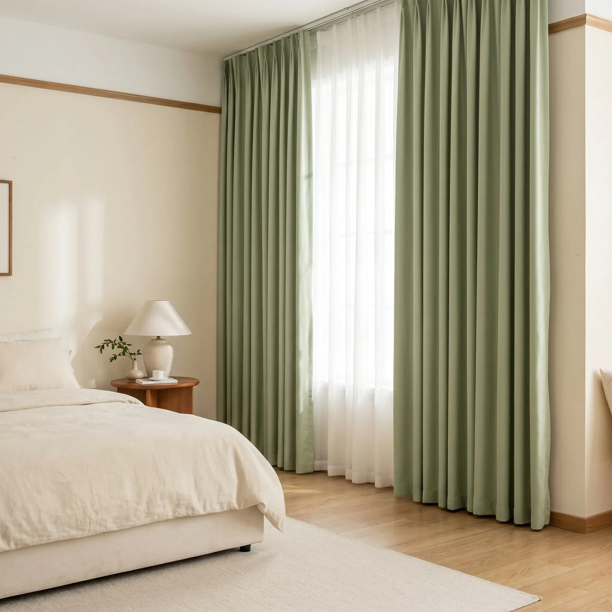 Room Darkening Curtains Almond Green