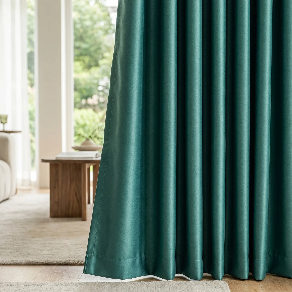 Room Darkening Curtains Teal Green
