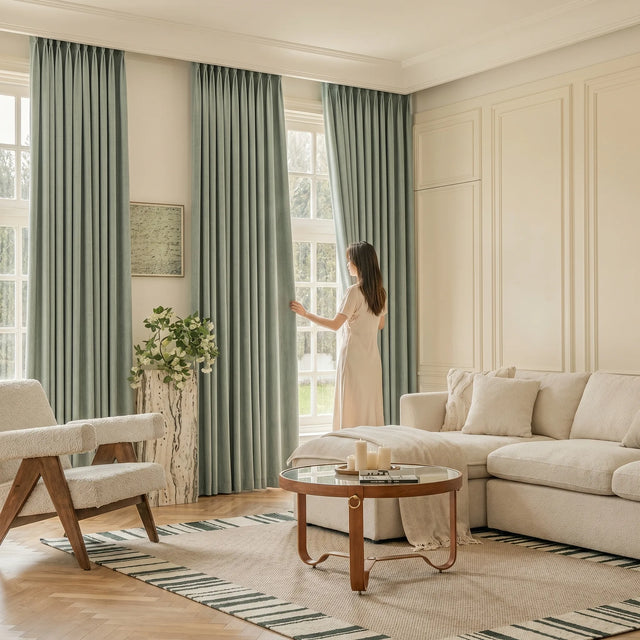 Room Darkening Curtains Sage Green