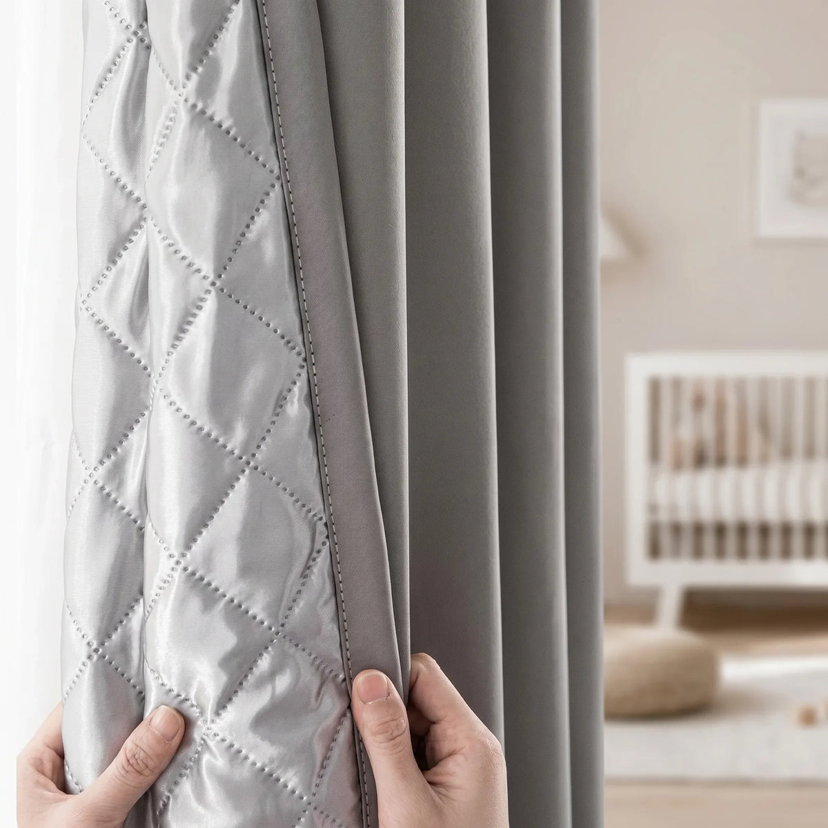 Thermal Soundproof Curtains Grey