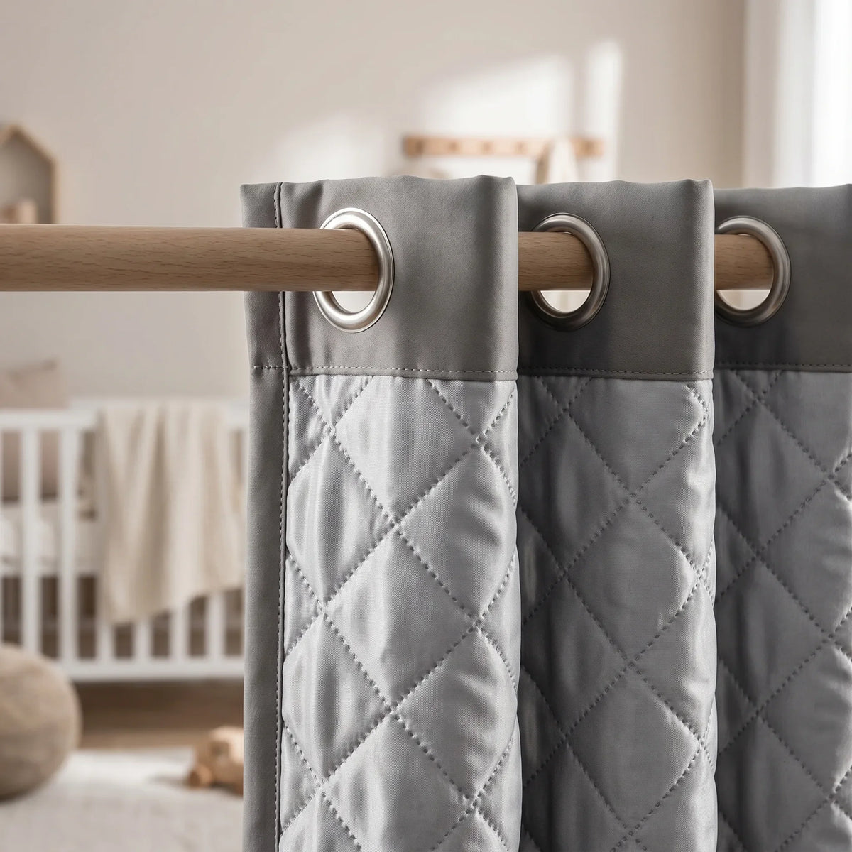 Thermal Soundproof Curtains Grey