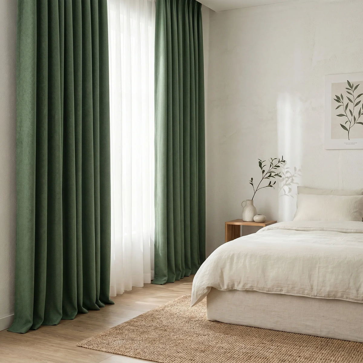 Blackout Curtains Forest Green — Multi-Function
