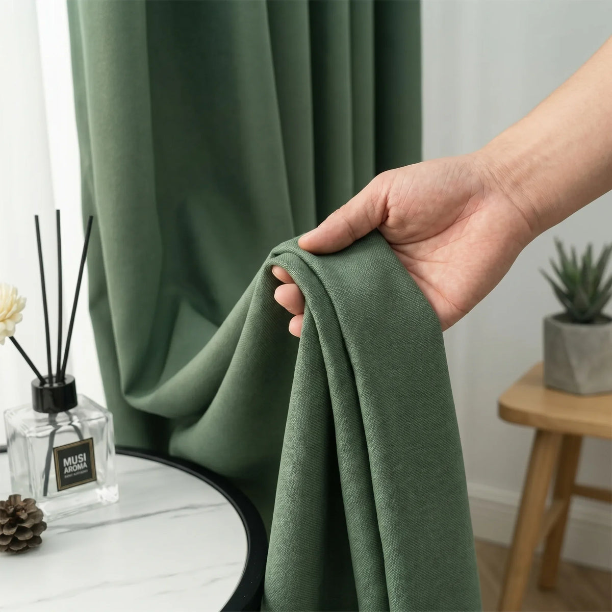 Blackout Curtains Forest Green — Multi-Function
