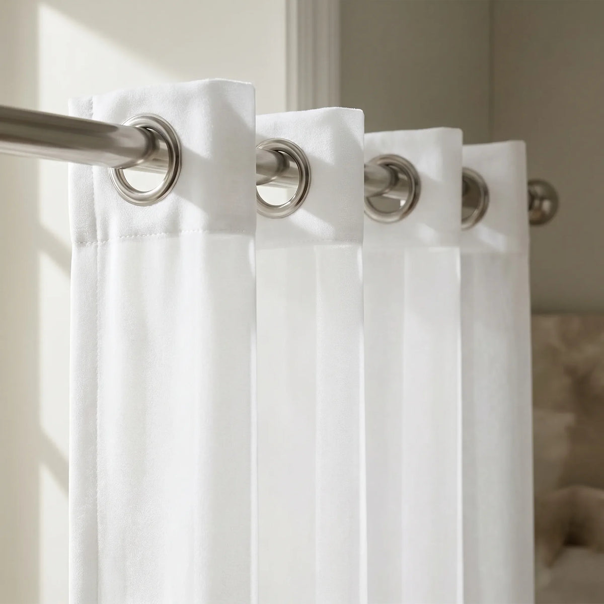 Sheer Voile Curtain White Velvet Touch