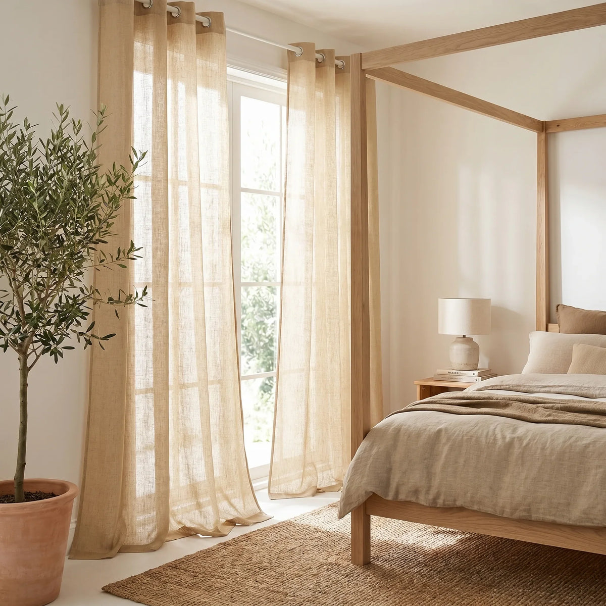 Sheer Voile Curtain Sand