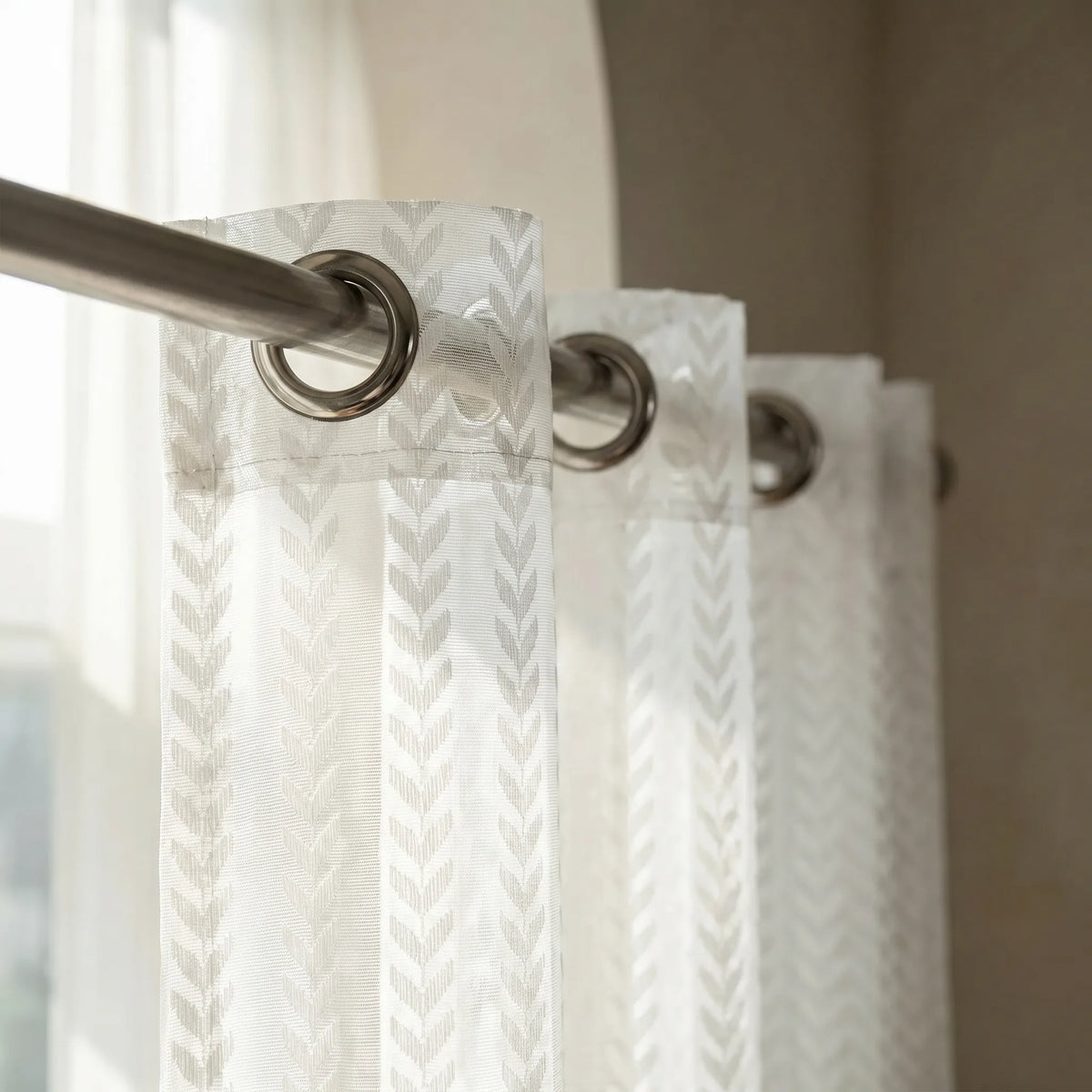 Sheer Voile Curtain Sylvaire White