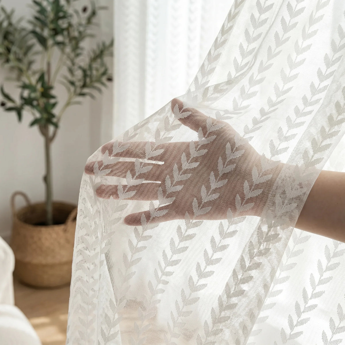 Sheer Voile Curtain Sylvaire White