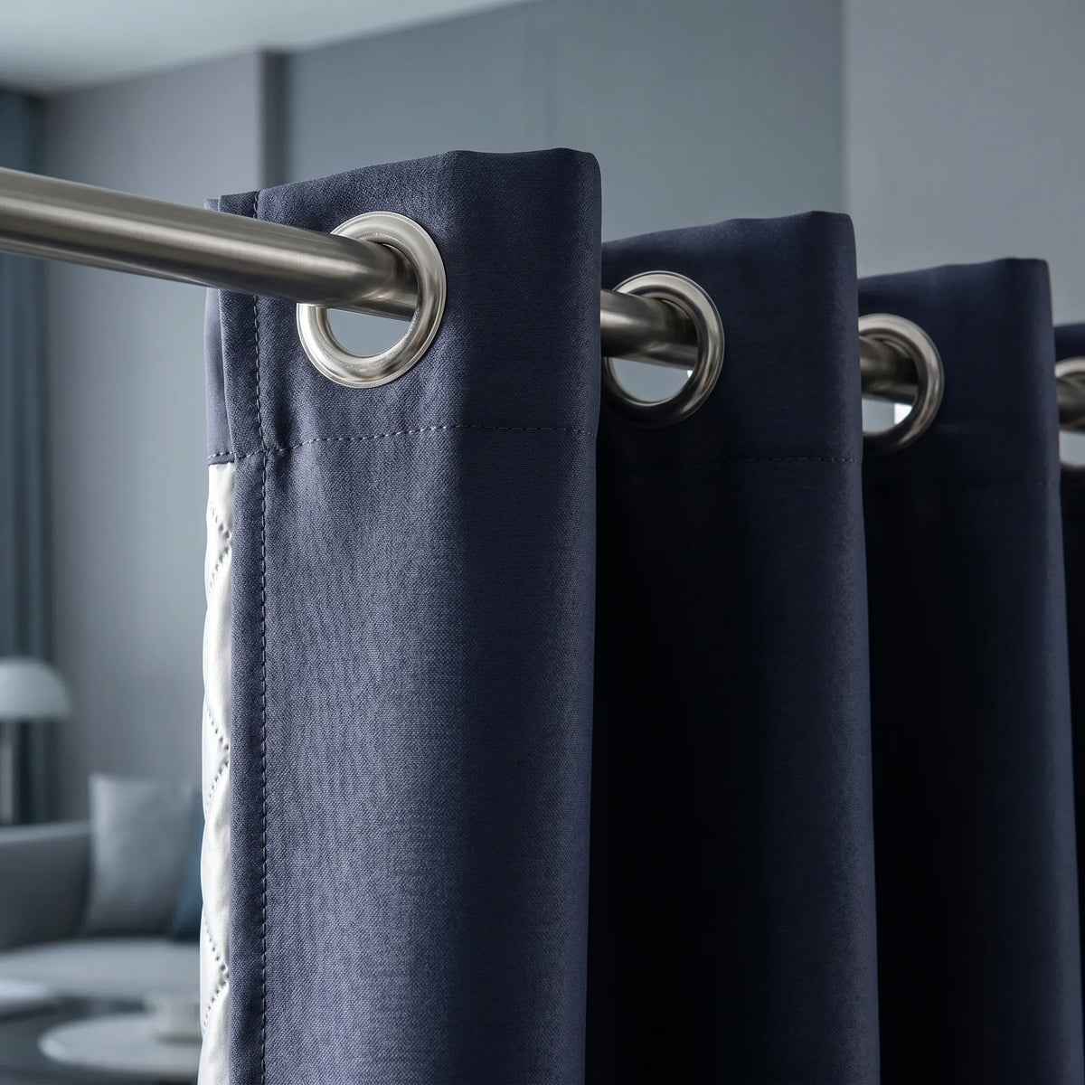 3-in-1 Blackout Curtains Night Blue