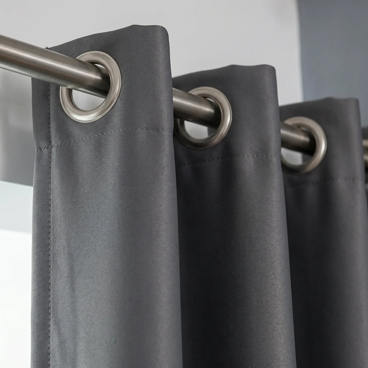3-in-1 Blackout Curtains Anthracite Grey