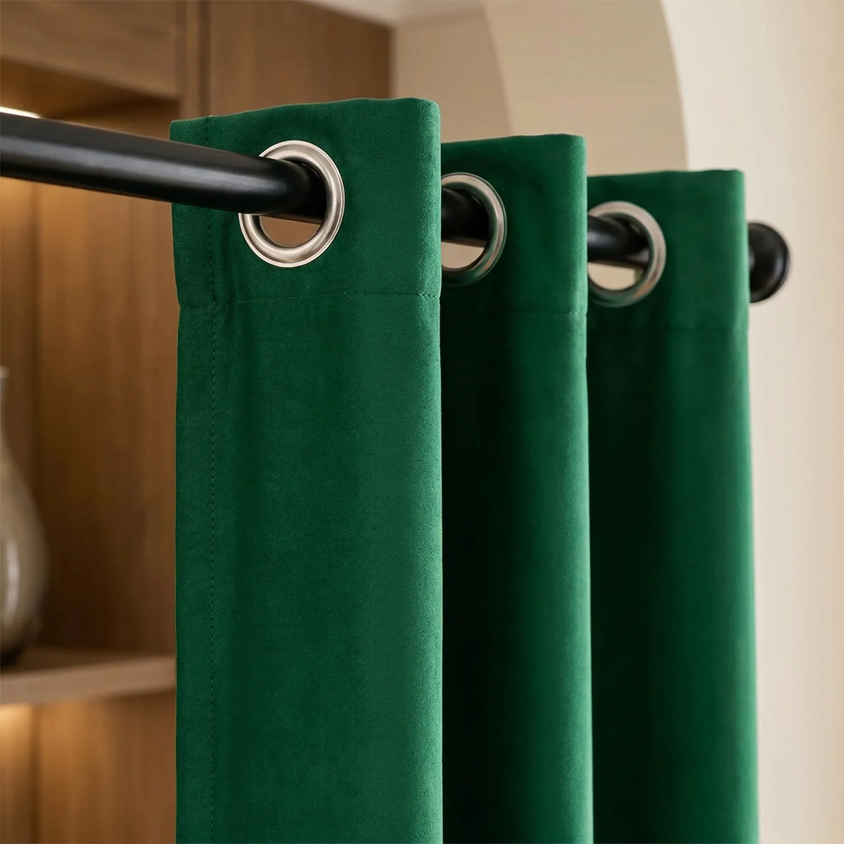 Thermal Soundproof Curtains Emerald Green