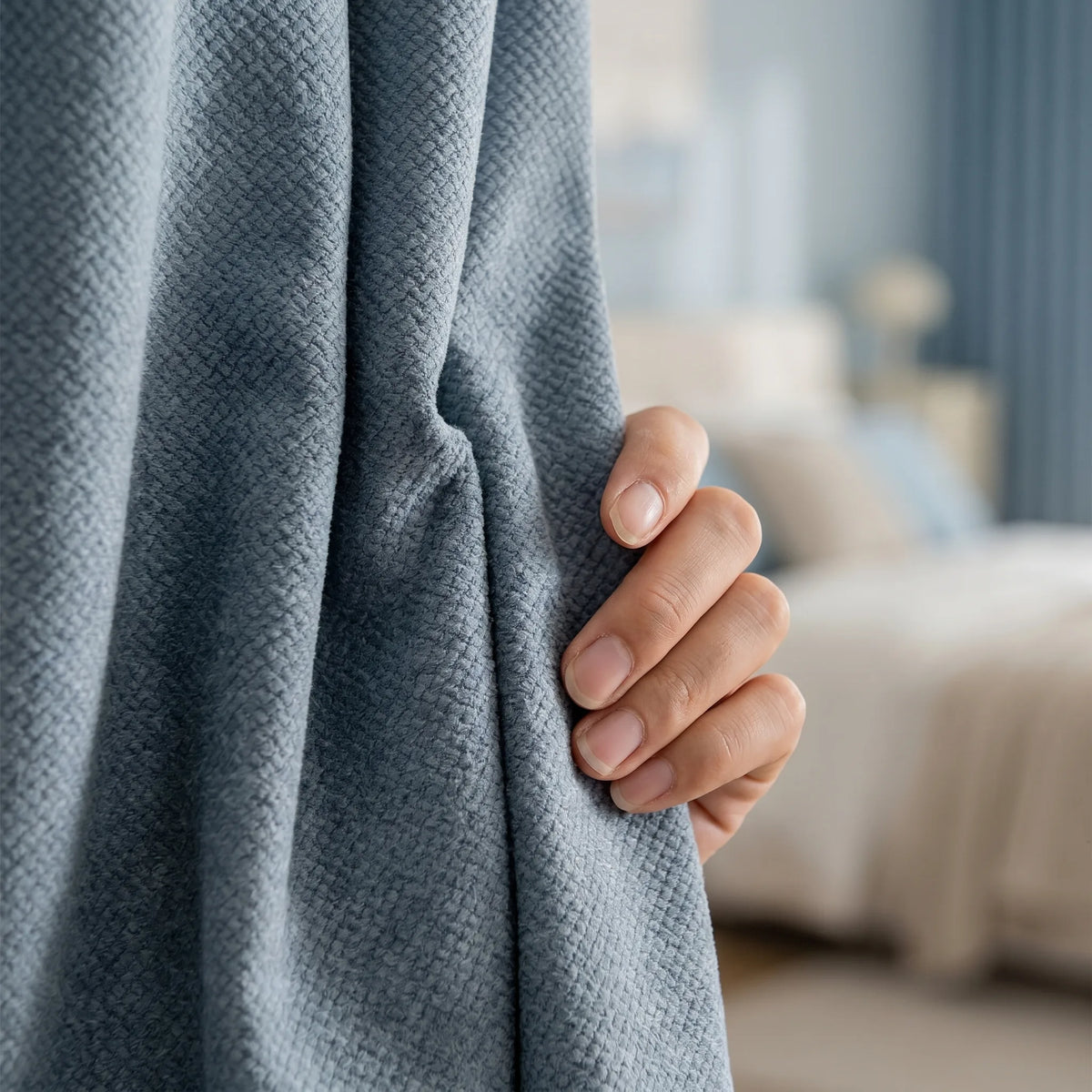 Room Darkening Curtains Blue Grey
