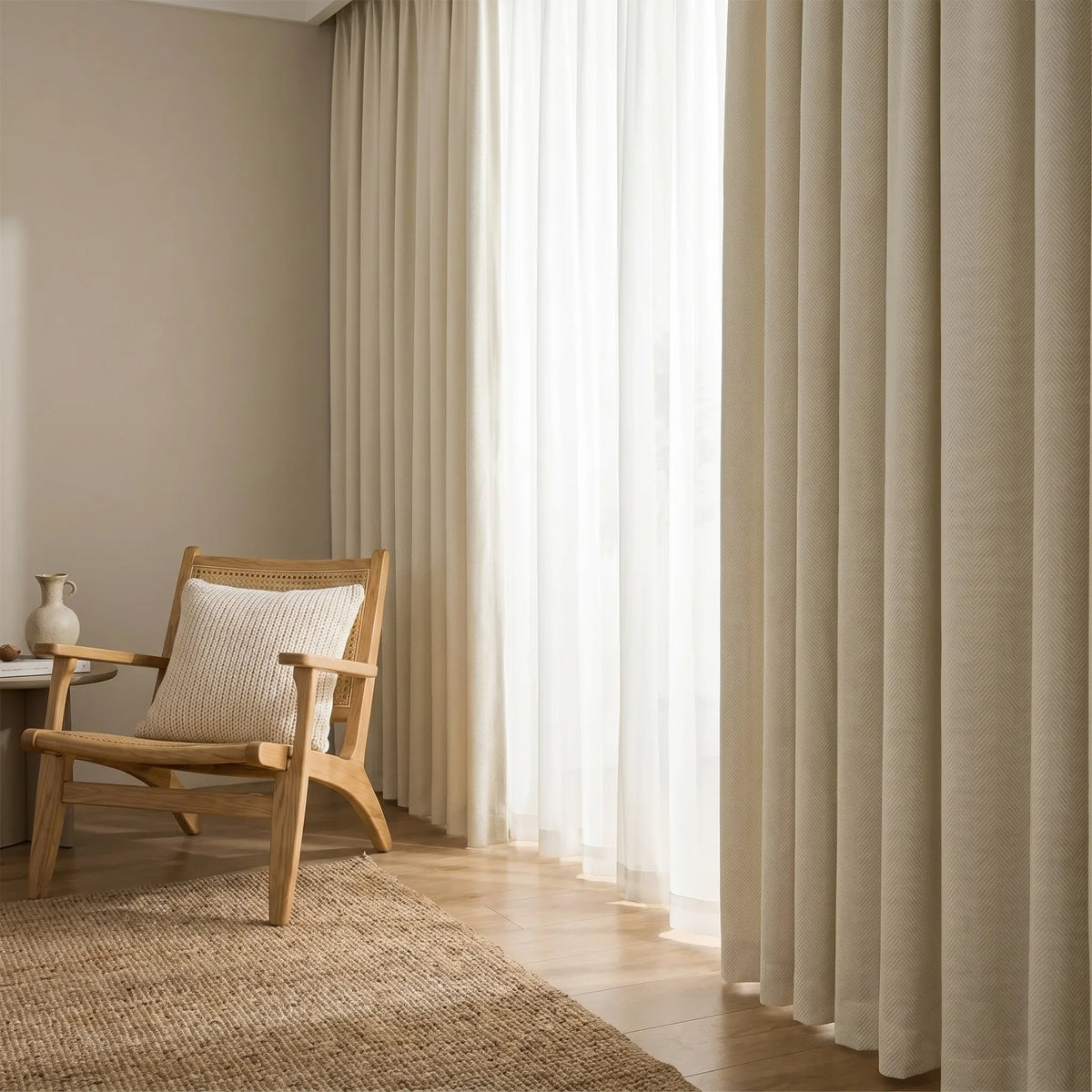 Room Darkening Curtains Cream White