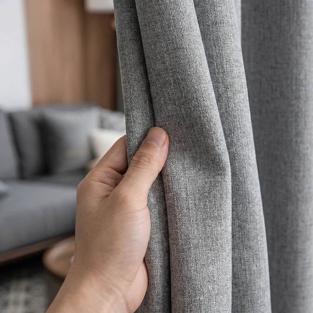 Room Darkening Curtains Heathered Grey