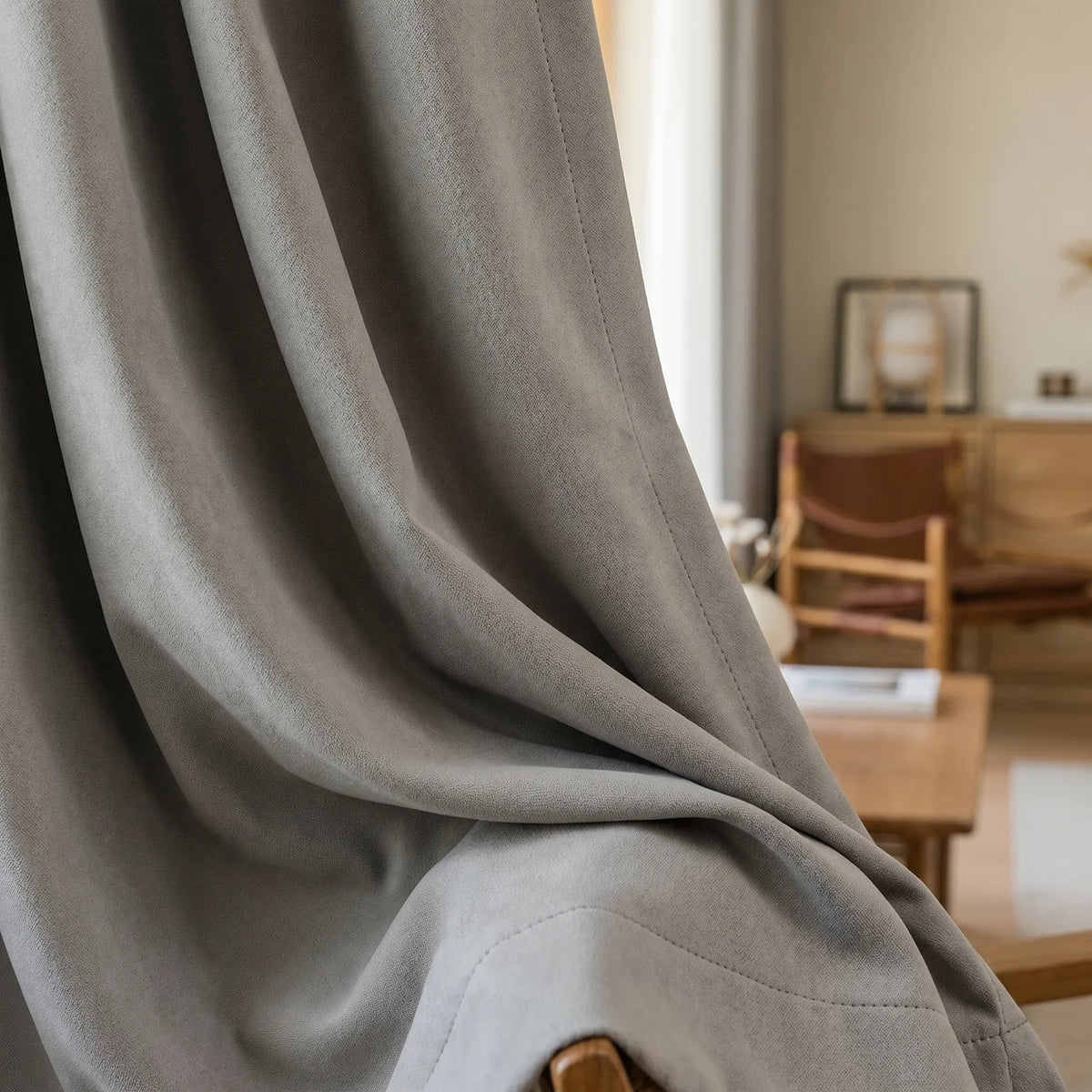 Room Darkening Curtains Grey — Large Panels