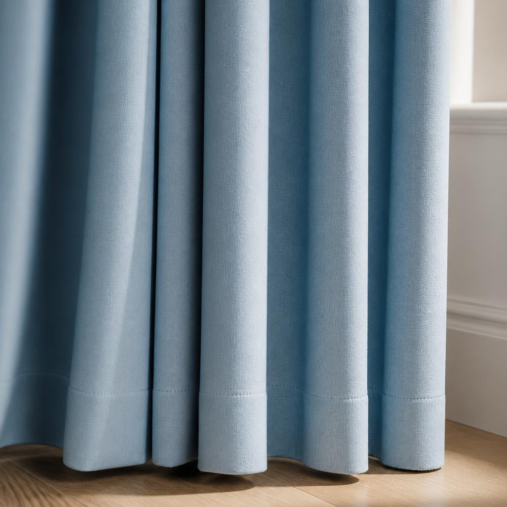 Room Darkening Curtains Sky Blue — Pale