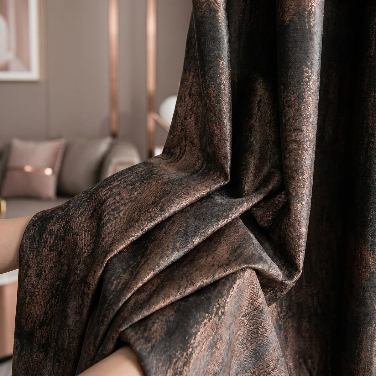 Room Darkening Curtains Warm Brown