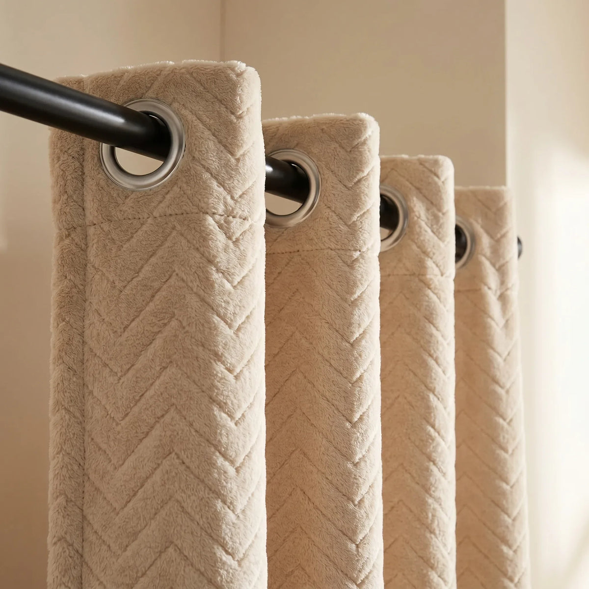 Soundproof Curtains Beige 30dB
