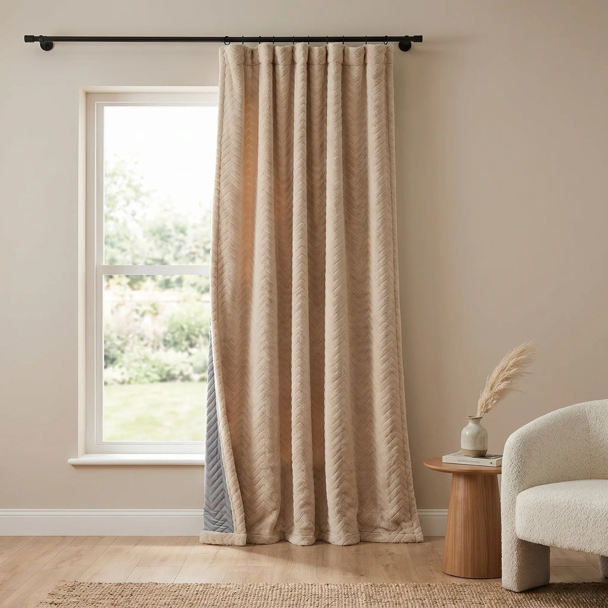 Soundproof Curtains Beige 30dB