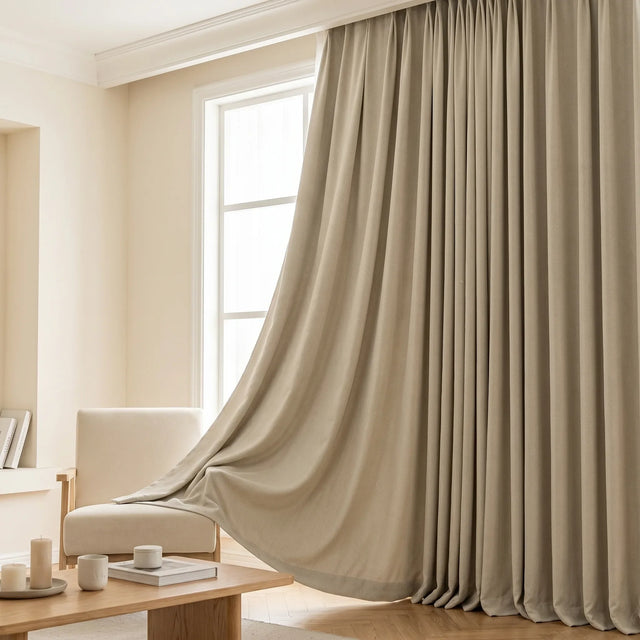Room Darkening Curtains Cream