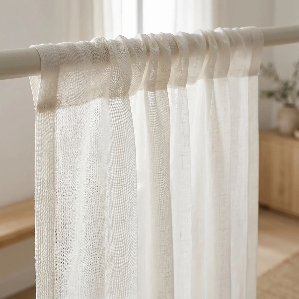 Linen Sheer Curtain Selene Beige