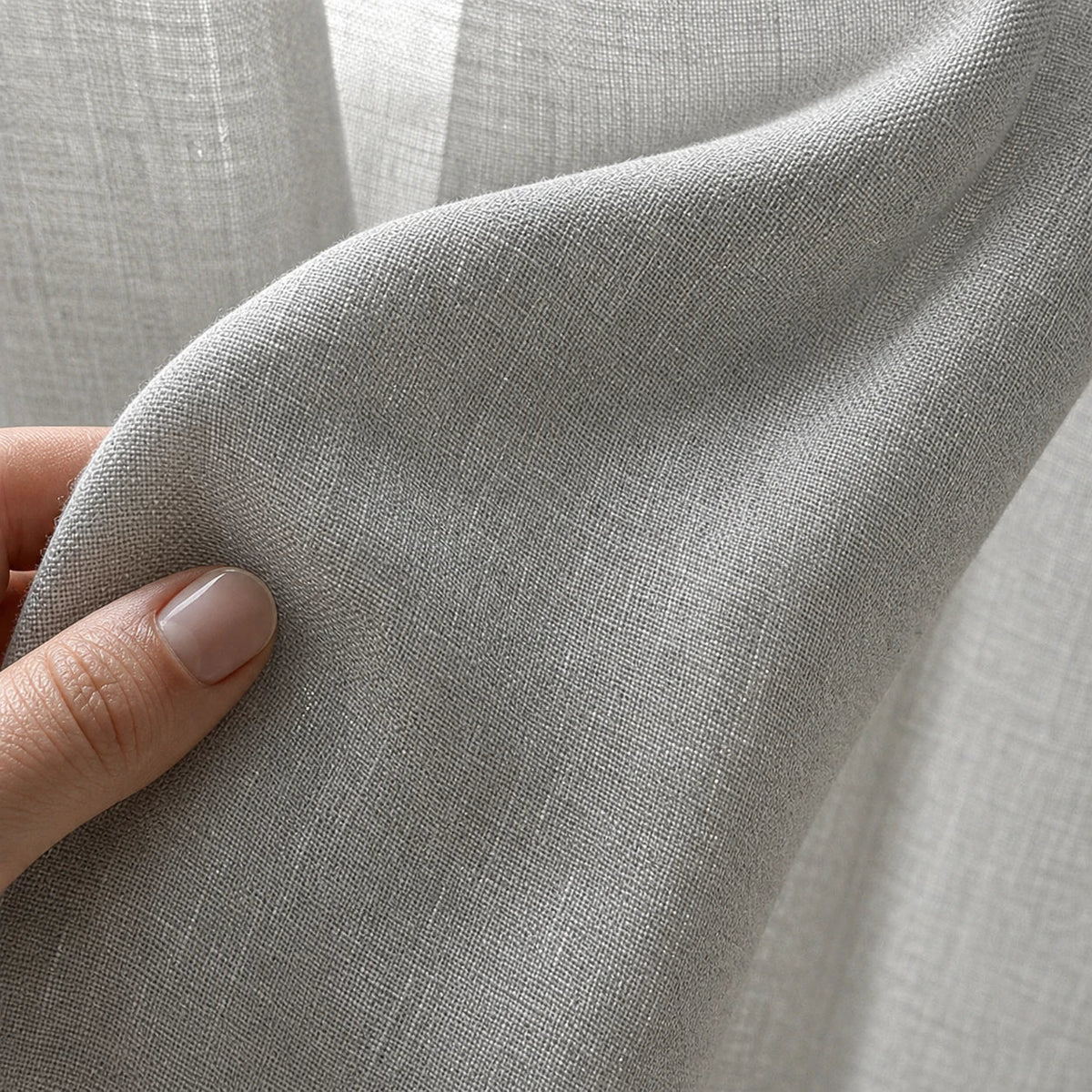 Linen Sheer Curtain Grey