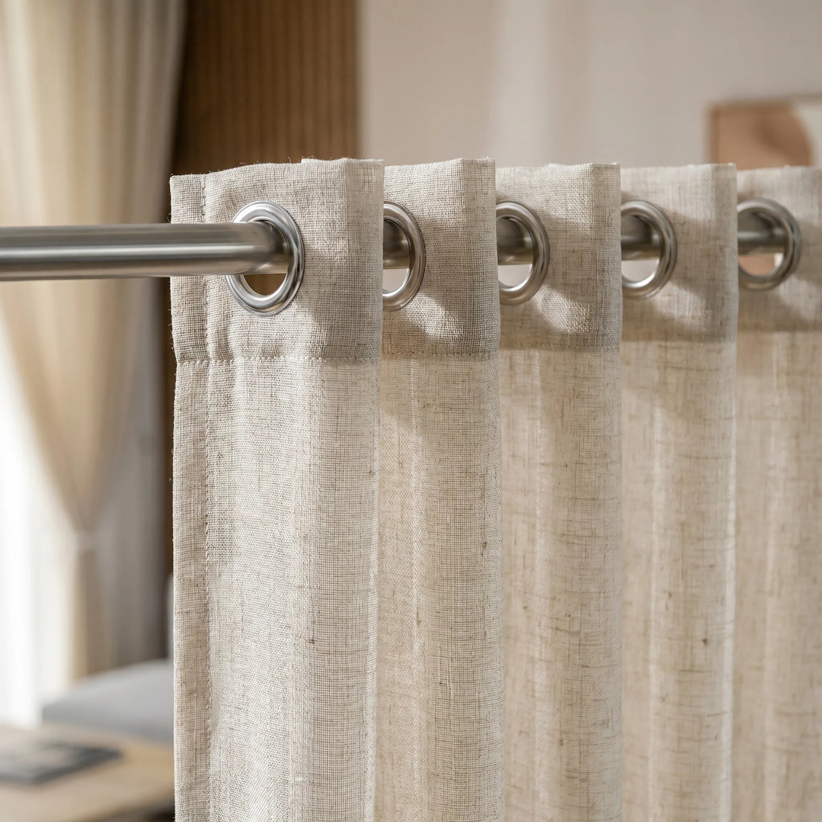 Linen Sheer Curtain Beige
