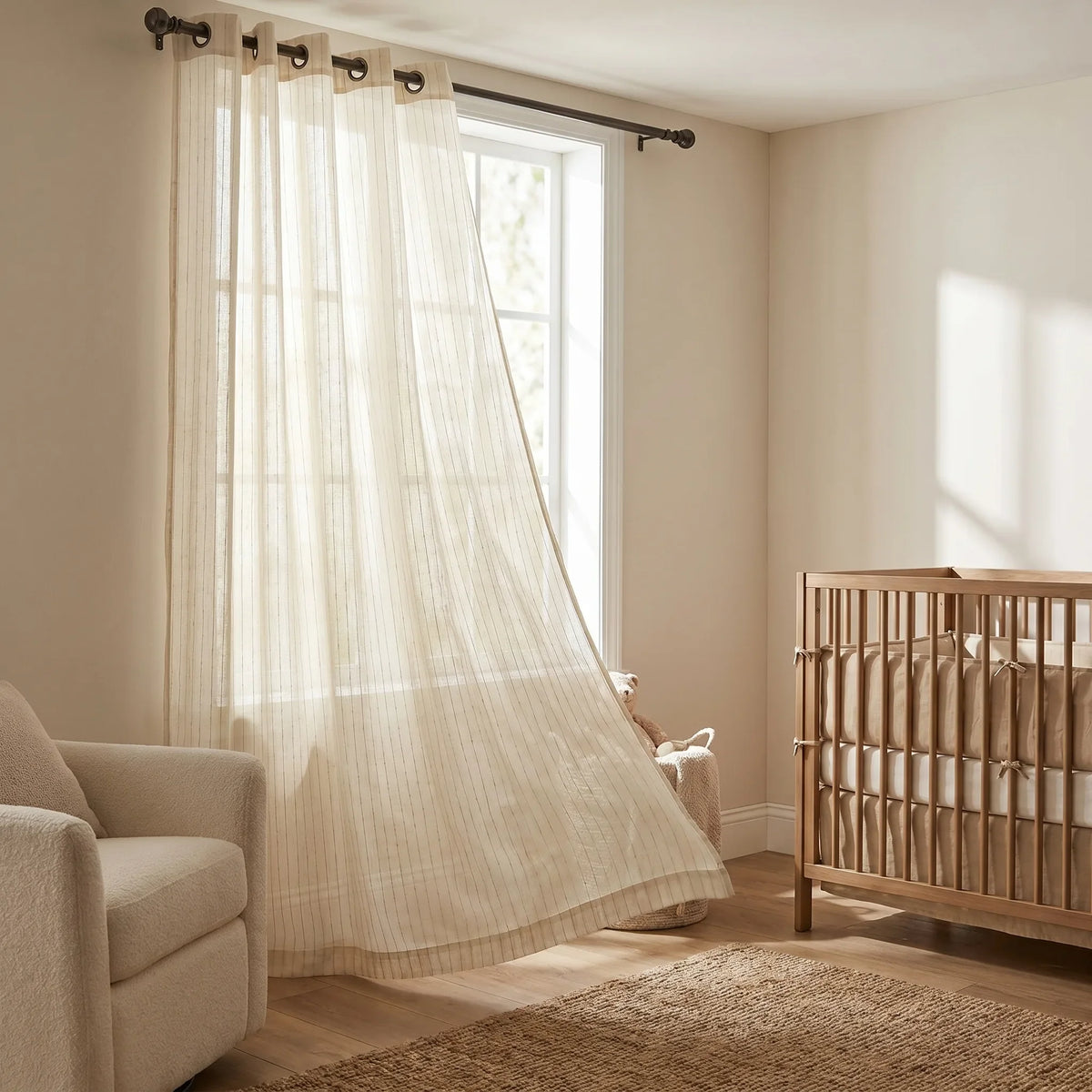 Linen Sheer Curtain Cream