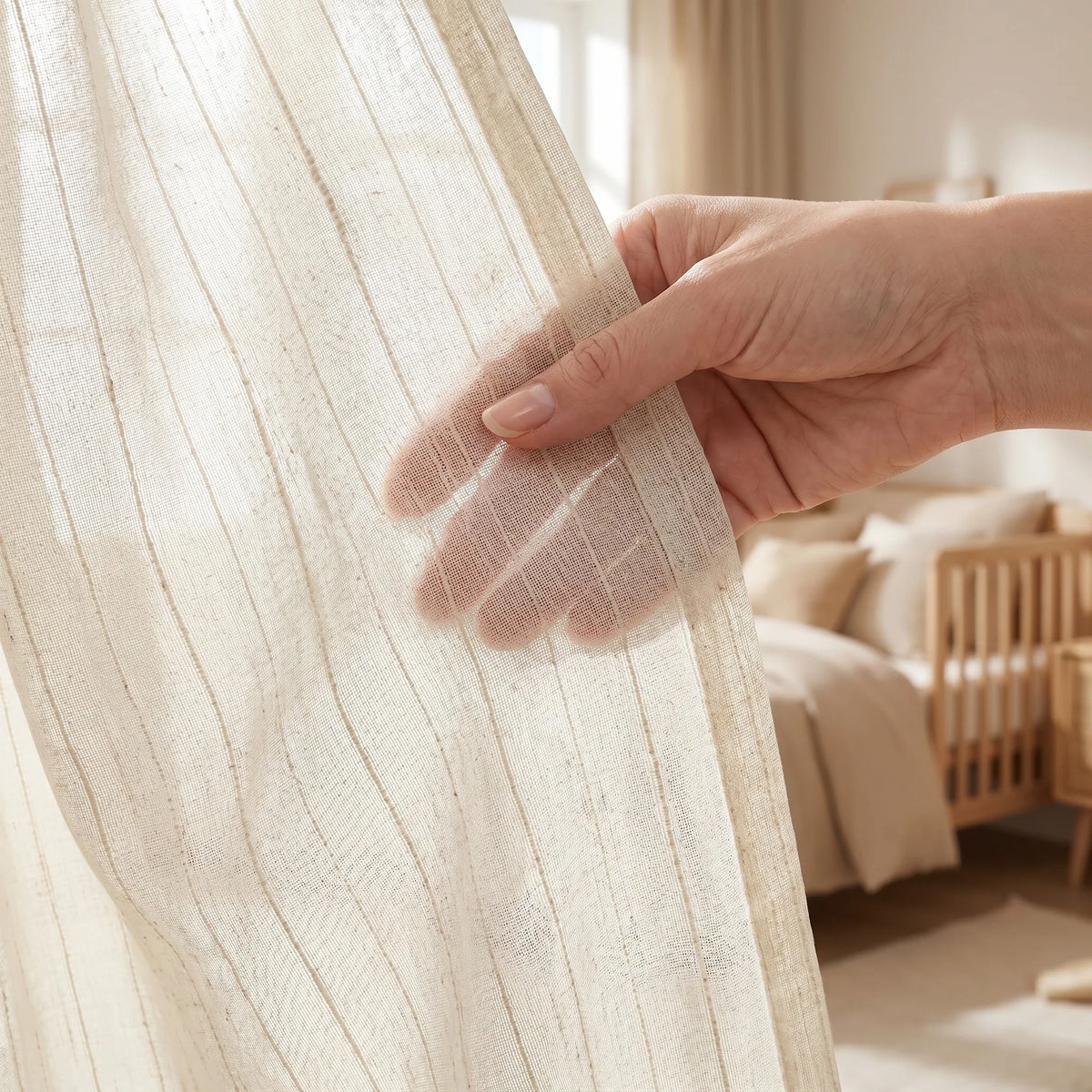 Linen Sheer Curtain Cream