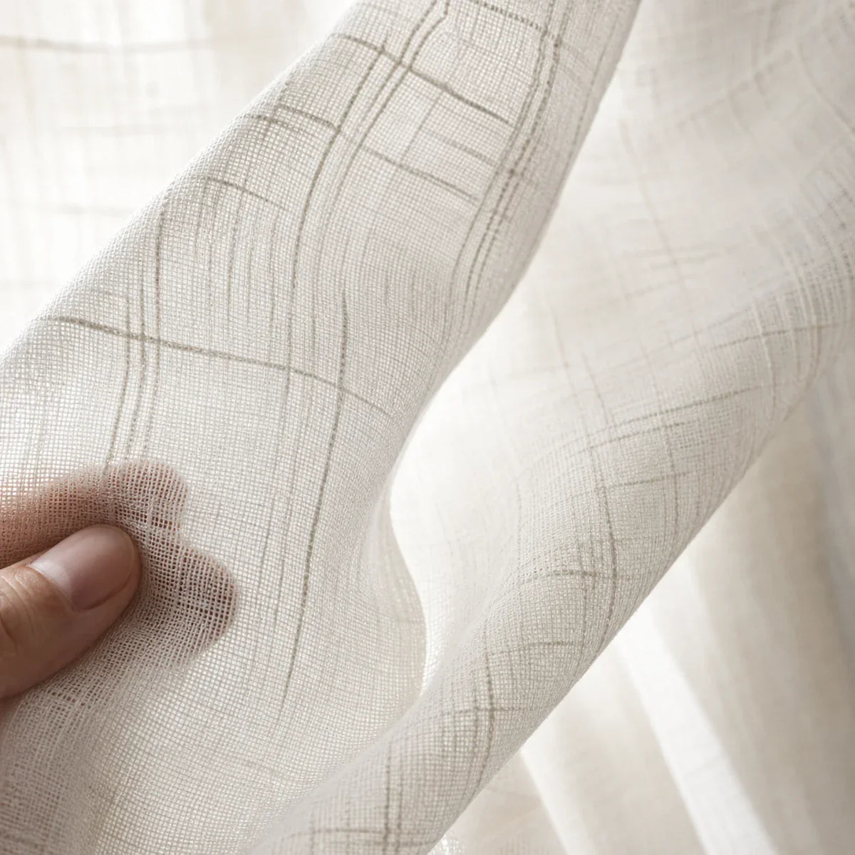 Linen Sheer Curtain White
